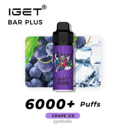 IEGT Vape Italy Barretta senza nicotina più kit di svapo 402NX374 ghiaccio d'uva